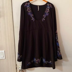 Free People Bell Sleeve Mini Dress - Size 8